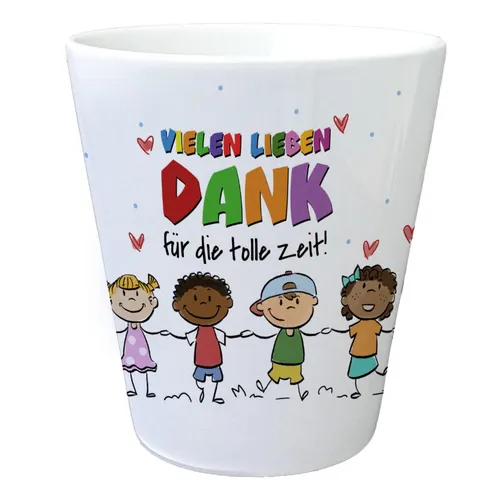 Danke für die tolle Zeit Blumentopf in gelb von speecheese