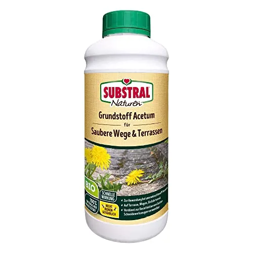 Substral Naturen Grundstoff Acetum, unterstützt die Unkrautbeseitigung auf Wegen, Terrassen oder Hauszufahrten, 1 L, grün