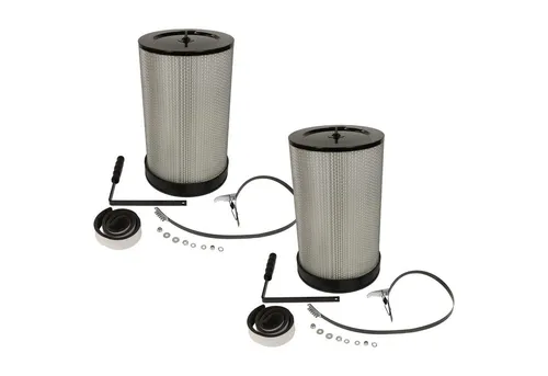 vhbw 2X Feinstaubfilter kompatibel mit Scheppach HD12 Absauganlage - Feinstaub-Filterpatrone mit Reinigungsbürste