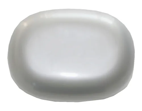 Seifendose aus Kunststoff Seifenschale 10,5x7,5x5 cm silber (0008)