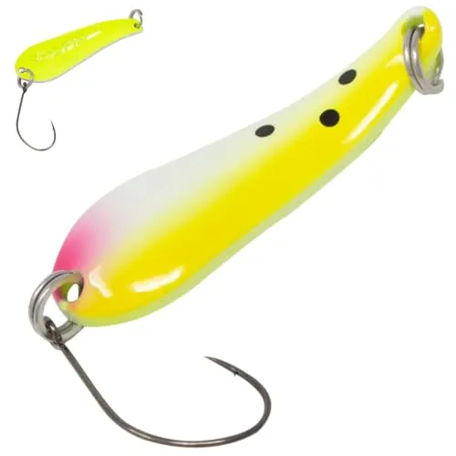FTM Spoon Bomb 4g 3,9cm - Forellenblinker, Farbe:gelb-weiß/gelb