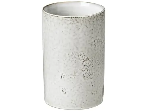 Broste Copenhagen NORDIC SAND Besteckhalter - Thermobehälter mit maritimem Flair, aus glasiertem Steingut, ideal für eine stilvolle Tischdekoration.