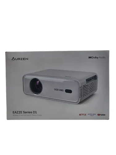 Aurzen Eazze Series D1 4K Projektor - Smart Beamer für Heimkino mit 4K Unterstützung und 200 Lumen ANSI Bildhelligkeit für lebendige Bilder.
