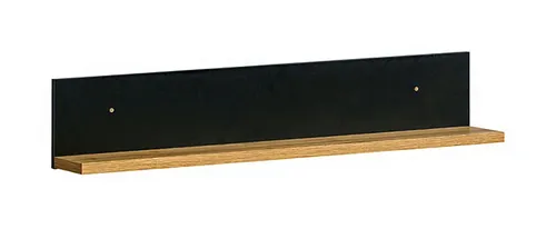 Wandregal Hängeregal 90cm Wotan Eiche schwarz - Stylisches Wandregal in Wotan Eiche, ideal für die Wandmontage. Perfekt zur Dekoration und Aufbewahrung. Kompakt und modern, passt in jedes Wohnzimmer.