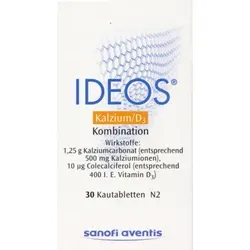 Ideos 500 mg/400 I.e. Kautabletten 30 St von Ideos