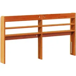 vidaXL Kopfteil mit Ablagen Wachsbraun 120 cm