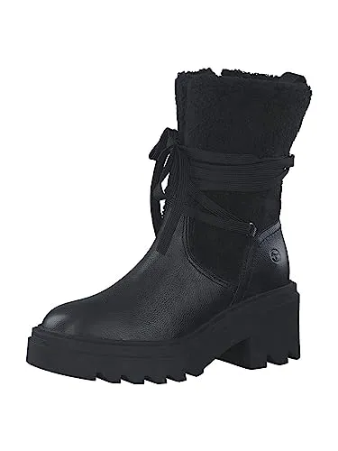 Tamaris Stiefelette 1-26242-41 098 normal - Wanderschuhe mit gepolsterter TOUCH-IT Decksohle, modernem Design und warmem Futter, ideal für kalte Tage. Absatzhöhe: 7 cm mit stabilem Blockabsatz.
