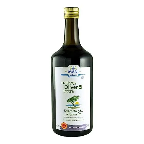 MANI Bio Olivenöl nativ extra, Kalamata g.U. Pelepones 1000ml Flasche