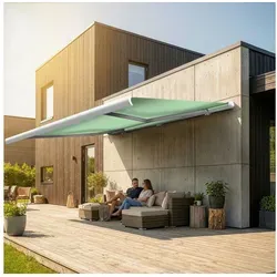 Eclipse Elektrische Vollkassettenmarkise 5,6x3,5m Weiß in weiß von Eclipse