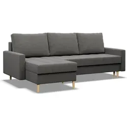 Mebligo Ecksofa mit Schlaffunktion und 2 Bettkästen - Sofas & Couches, maximierter Sitzkomfort durch Bonellfedern und cleveres Ausklappsystem für ein bequemes Bett.