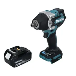 Makita DTW 701 M1 Akku Schlagschrauber 18 V - 700 Nm Power - Akkuschrauber mit 700 Nm Drehmoment, ideal für anspruchsvolle Anwendungen. Lieferumfang: 1x 4,0 Ah Akku, bürstenloser Motor für längere Lebensdauer und höhere Effizienz.