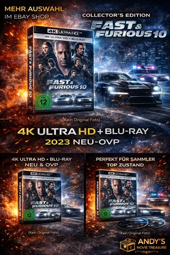 FAST & FURIOUS 10 - COLLECTOR'S EDITION - 4K Ultra HD - Blu-ray, 2023 - NEU-OVP