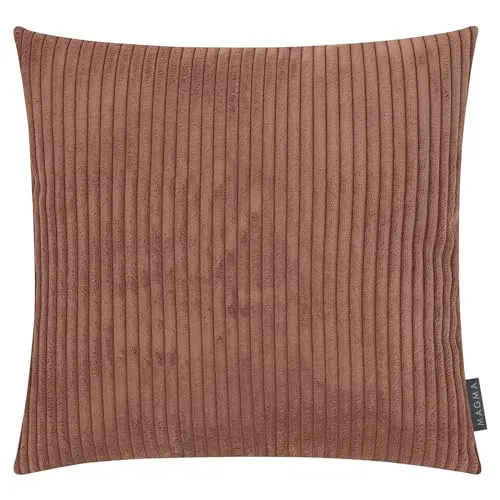 MAGMA Shara Kissenbezug 45x45 cm - Altrose - Samtiger Kissenbezug im modernen Cord-Look, ideal für Wohnzimmer und Schlafzimmer. Waschbar bei 30 Grad, sorgt für dauerhafte Frische und Gemütlichkeit.