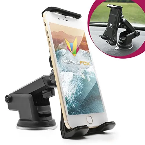 Mobilefox Universal 360° KFZ Handy Halterung Auto Armaturenbrett Halter Saugnapf Smartphone