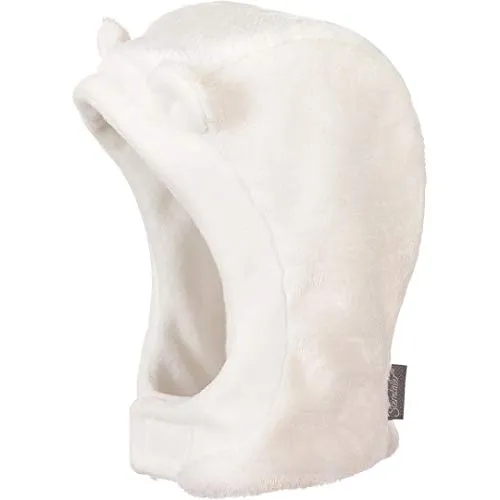 Sterntaler Schalmütze aus Teddyflausch - Unisex Baby und Kinder Mütze - gefüttert mit weichem Microfleece - Schlupfmütze - warme Wintermütze mit Klettverschluss - ab Geburt - ecru, Größe 49