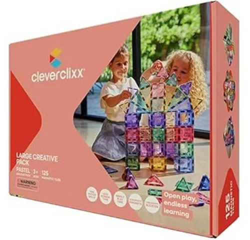 Cleverclixx Kugelbahn-Kompakt-Bausatz – 60 Teile in Knallfarben - Erweitern Sie Ihre Cleverclixx-Sammlung mit diesem langlebigen Magnetspielzeug. Fördert Kreativität und logisches Denken – ideal für Kinder ab 3 Jahren. Viel Spaß beim Bauen individueller Kugelbahnen!