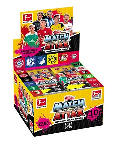 Topps BL19-DE3/D European Soccer Club Sammelkarten 2018/19 - Sammelkarten Packs & Sets, offizielles Display mit 36 Boostern - ideal für Sammler und Fußballfans, jedes Booster enthält 10 Karten!