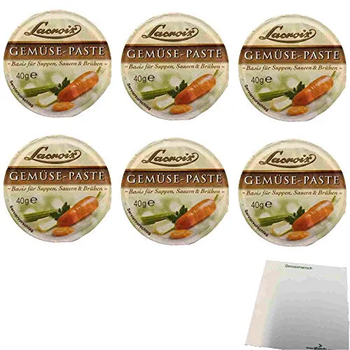 Lacroix Gemüse-Paste 6er Pack (6x40g Becher) + usy Block