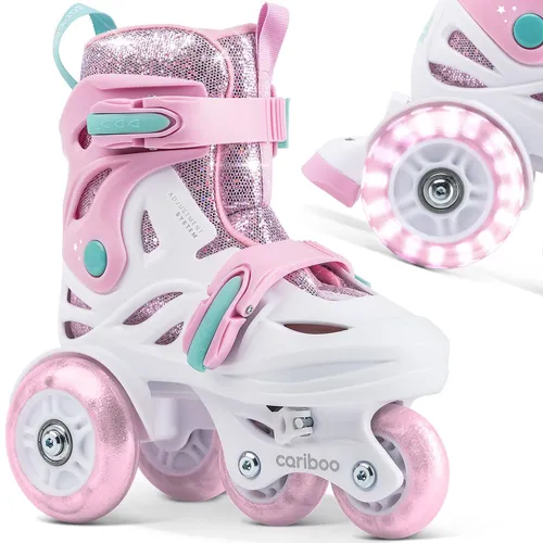 CARIBOO Kinder-Inlineskates Ballerina mit LED-Rädern von CARIBOO