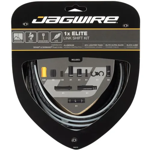 Jagwire 1x Elite Link Shift Kit - Black - Brems- und Schaltzüge, hochwertiges Kit für präzise Schaltvorgänge und optimierte Performance auf dem Fahrrad.