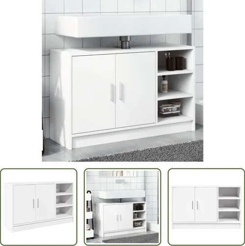 The Living Store Waschbeckenunterschrank Weiß 90x29x55 cm