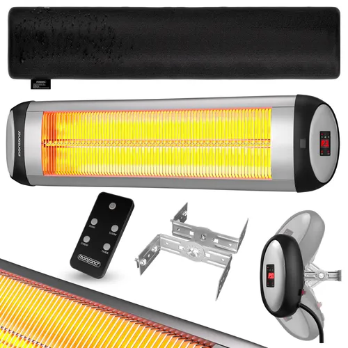 monzana Infrarotstrahler MZH2501, 2500 W - Infrarotstrahler für den Außenbereich mit 3 Wärmestufen, 90° Neigungswinkel und praktischer Fernbedienung für individuellen Komfort - schnell und geruchsneutral.