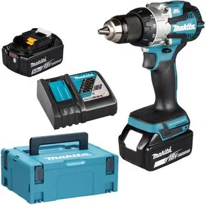 Makita DDF489RTJ - Akku-Bohrschrauber-Set 18,0 V mit 2 Akkus, leistungsstark und vielseitig für Heimwerker und Profis