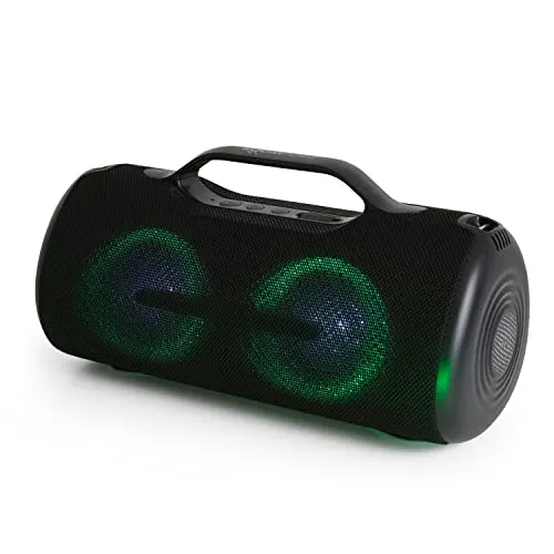 Boompods Rhythm 60 Tragbare Bluetooth Lautsprecher - Wasserdichte Box mit 60W Leistung, 10 Stunden Akku und LED-Beleuchtung für unvergessliche Partys überall. Ideal für Reisen und Badezimmer!