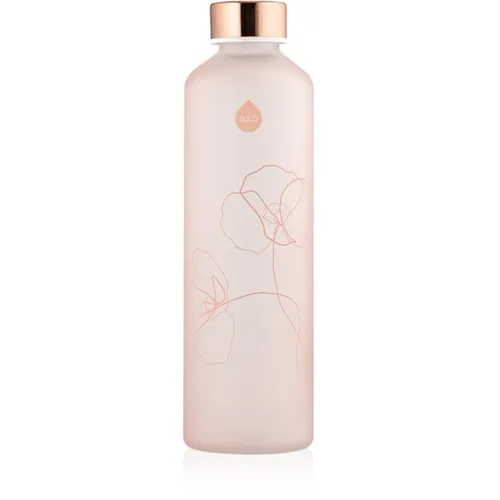 EQUA Wasserflasche aus Glas, 750 ml - Bloom - Moderne Trinkflasche aus Borosilikatglas, BPA-frei und auslaufsicher. Perfekt für Büro und Freizeit, fördert regelmäßiges Wassertrinken mit stilvollem, minimalistischem Design.