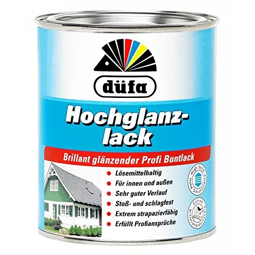 Düfa Hochglanzlack RAL 7001 Silbergrau 750 ml - Hochglänzender Lack in edlem Silbergrau, ideal für kreative Projekte und langlebige Oberflächen.