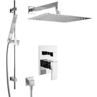 PaulGurkes Unterputz Duschsystem 30cm Regenbrause Set - Komplettes Unterputz Duschsystem mit hochwertiger Armatur aus massivem Messing. Genießen Sie eine luxuriöse Regendusche mit 30x30 cm und 144 Antikalkdüsen für ein optimales Duscherlebnis.