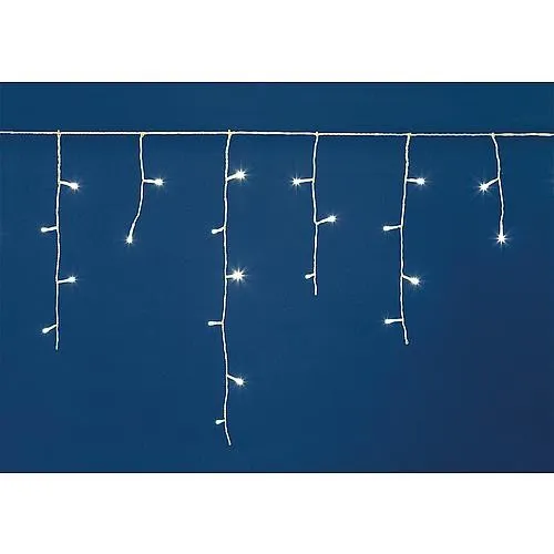 LuminalPark LED Eiszapfen-Lichterkette 5 x 0,6 m - Weihnachtsbeleuchtung mit 120 warmweißen LEDs, ideal für stimmungsvolle Dekoration innen und außen. Ausgestattet mit Memory Controller für einfache Handhabung.