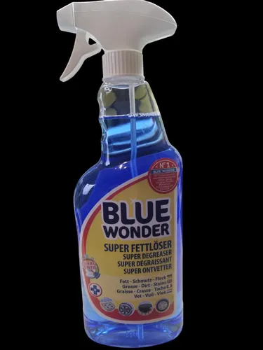 Blue Wonder Super Fettlöser 750 ml - Kommerzielle Entfettungsmittel, hochwirksamer Fettlöser für schnelle und mühelose Reinigung von hartnäckigen Fettverschmutzungen.