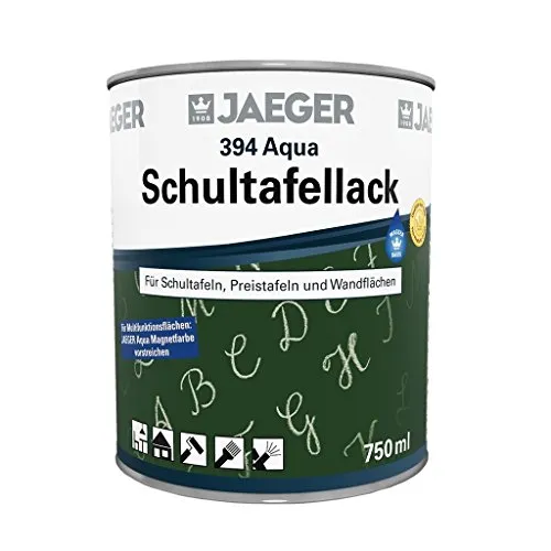 Jaeger AQUA Schultafellack Tischtennisplattenlack, wetterfest (375 ml, mattschwarz) - Wetterfester Tischtennisplattenlack in mattschwarz, ideal für eine langlebige und robuste Oberfläche. Perfekt für Innen- und Außenanwendungen.