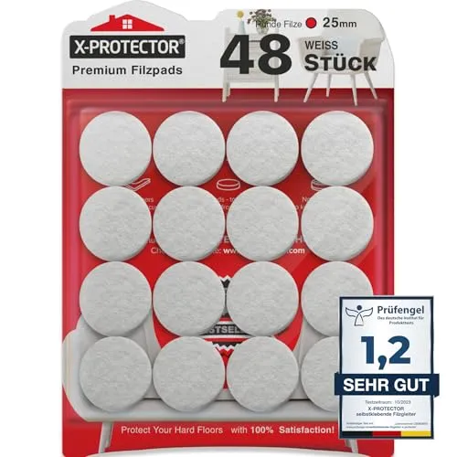 X-Protector Filzgleiter 48 Stück 25 mm von X-Protector