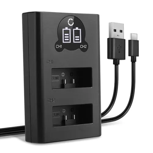 CELLONIC Dual Schnellladegerät AHDBT-1301 kompatibel mit GoPro Hero 13 Akkuladegerät Ladekabel Dual Ladegerät