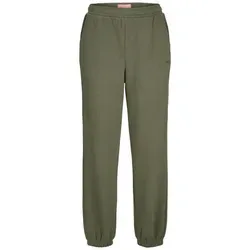 JJXX Jogginghose JXAbbie - Drapiert & Gerafft in Olivgrün XL - Stylische Jogginghose in High Waist, ideal für lässige Outfits. Aus komfortablem Sweatstoff für optimalen Tragekomfort und Bewegungsfreiheit.