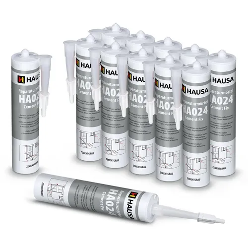 Reparatur-Mörtel Express Zement HA024 Fugenmörtel 12x310ml - Mörtel, Putz, Zement & Gips - Hochwertiger Fugenmörtel für langlebige Reparaturen bei Temperaturen von -20°C bis 80°C.