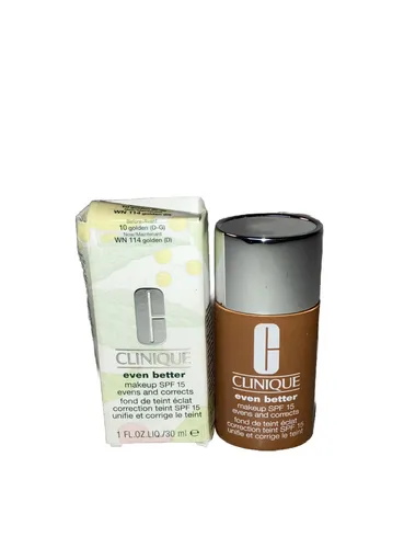 Clinique Even Better Make Up N.10 Golden SPF 15ml - Make-up mit mittlerer Abdeckung und Lichtschutzfaktor, ideal für einen matten Teint und perfekten Glow.