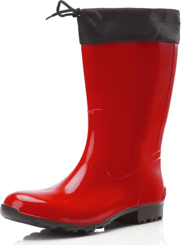 Ladeheid Damen Gummistiefel mit Stulpe LA-968 - Wasserfeste Gummistiefel für Damen, ideal für Spaziergänge und Gartenarbeit. Robustes PVC-Design mit schnürbarem Tunnelzug zum Schutz vor Schmutz und Wasser.