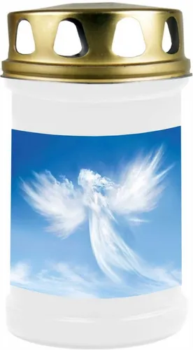 HS Candle Grabkerze mit Motiv 4er-Pack, hochwertiges Wachs, wind- & wetterfest