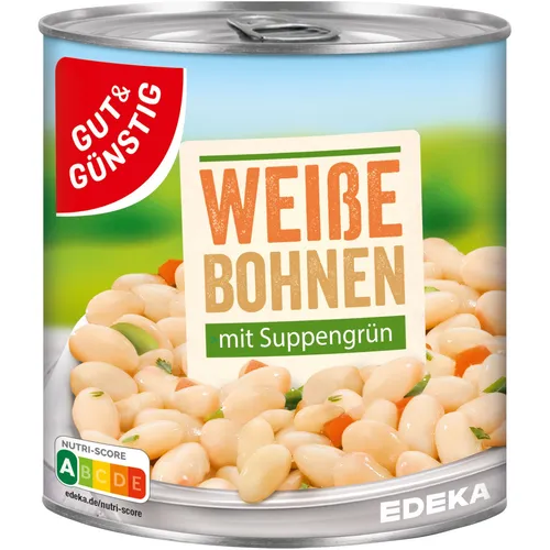 Gut&Günstig Weisse Bohnen mit Suppengrün 800g Dose