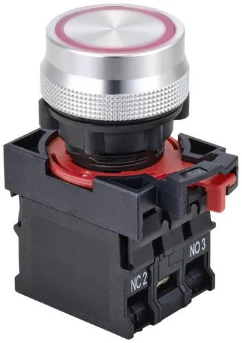 TRU COMPONENTS TC-10091040 ONPOW26-11E/R/12V Druckschalter 250V 5A 1 x Ein/(Ein) tastend Rot IP40 1St.