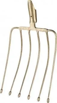 TRIUSO 6-teilige Rübengabel, 37 cm - Gartengabeln aus Zinklegierung mit elegantem Silberfinish, ideal für präzises Arbeiten im Garten und langlebig im Einsatz.