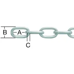 Vormann Rundstahlkette DIN 766 4 mm rostfrei