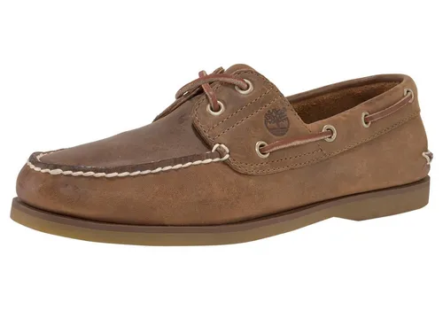 Timberland CLASSIC BOAT BOOT SHOE - Sportlicher Bootsschuh in Braun (40 EU) - Herren-Halbschuhe aus atmungsaktivem Leder mit Better Leather-Technologie, ideal für Segelaktivitäten und Freizeit.
