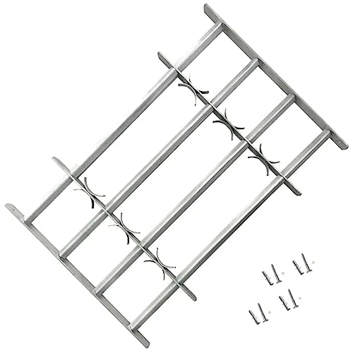 vidaXL 2x Ausziehbares Fenstergitter für Einbruchschutz - Robustes Sicherheitsgitter aus verzinktem Stahl, verstellbar von 1000-1500 mm. Ideal für effektiven Einbruchschutz und stilvolle Gestaltung Ihrer Fenster.