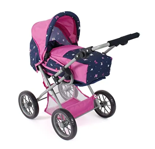Bayer Chic 2000 Puppenwagen Leni - 2in1 Kombipuppenwagen - Puppenwagen für Kinder von 3 bis 6 Jahren, höhenverstellbar und mit herausnehmbarer Tragetasche. Ideal für Puppen bis 46 cm, vielseitig als Puppenwagen, Sportwagen oder Tragetasche einsetzbar.