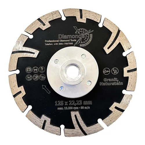 Profi Spezial Speed T Diamant-Trennscheibe 125 mm mit Aufnahmeflansch M14, Aufna