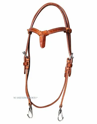 WI Western Imports TRAINER'S HEADSTALL mit Gebisssnap in braun von WI-Western Imports